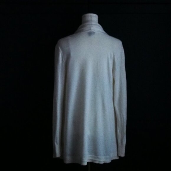 Talbots | Merino Wool Open Cardigan in Cream - Picture 5 of 6